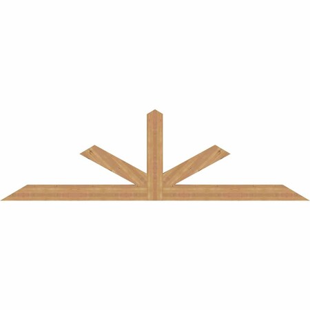 Ekena Millwork Saratoga Timber Gable Bracket, Western Red Cedar, 108"W x 31 1/2"H x 3 1/2"D x 5 1/2"F, 7/12 Pitch GBW108X31X0406SAR00SWR